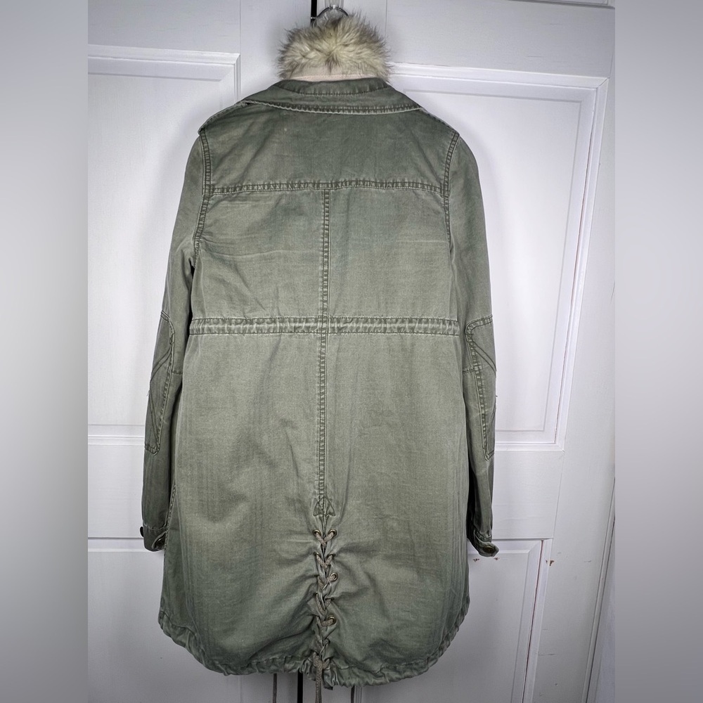 Vintage We The Free Olive Utility Jacket/Removable Faux Fur Lining Size XS - Picture 3 of 10